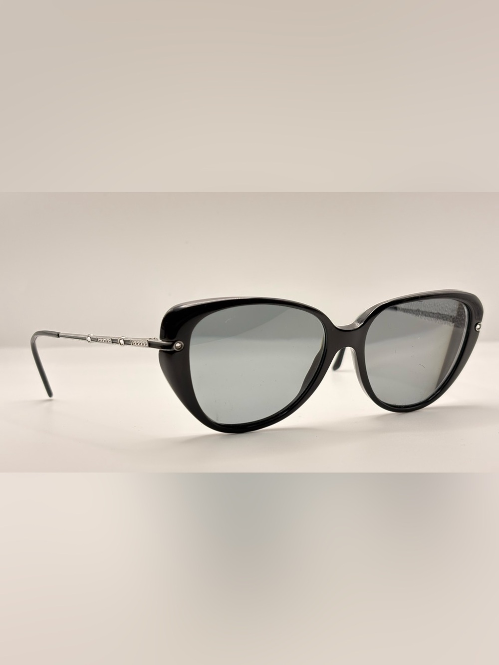 Vintage Ralph Lauren RL8094B Black Oval Sunglasses Frames Only Italy
